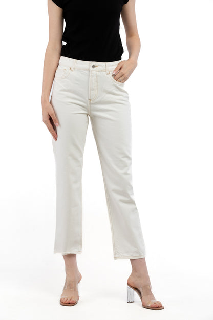 Pantalon - Bianco Lana Femme